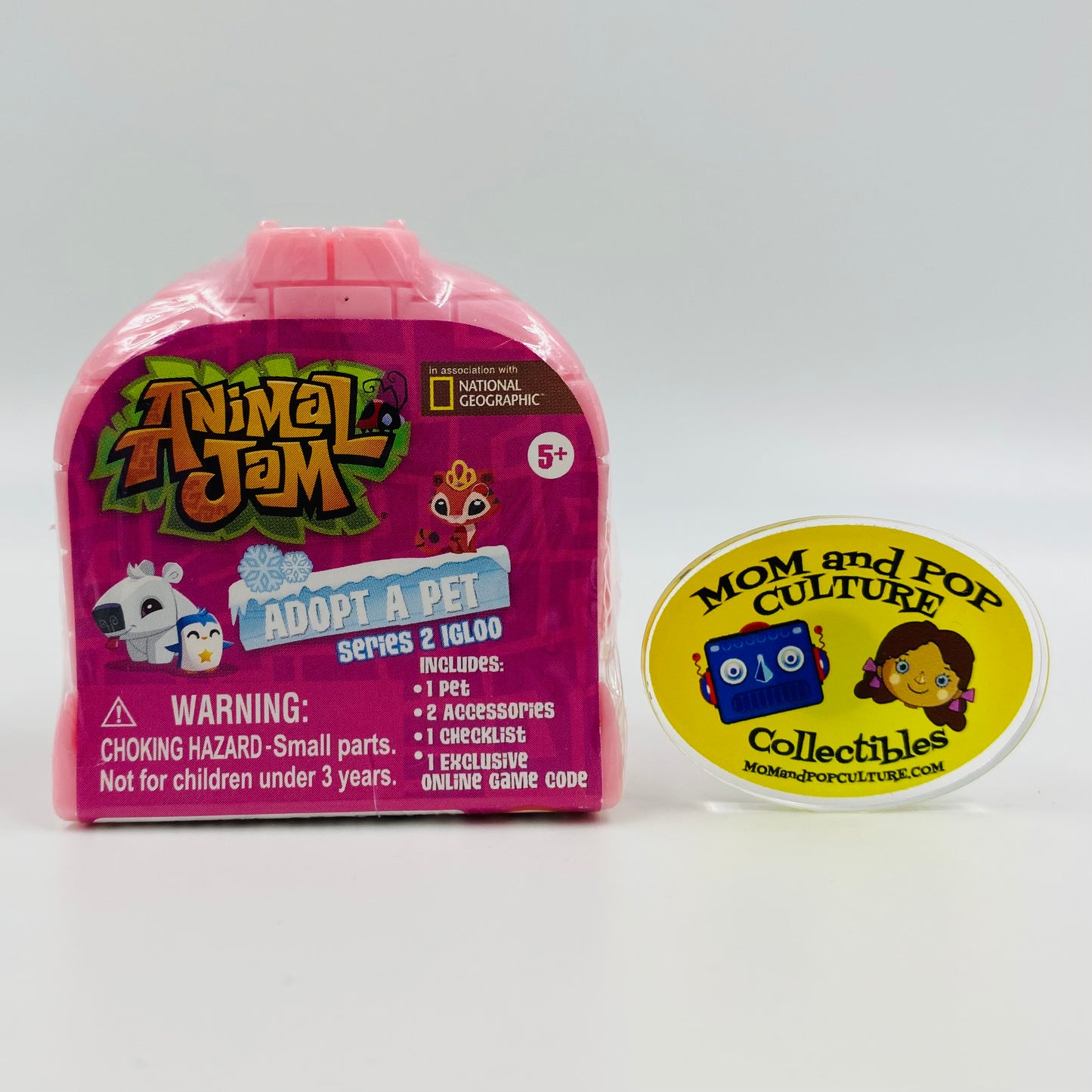 Animal Jam Adopt A Pet Series 2 pink (#1) Igloo boxed 1” micro pet figurine (2017) Jazwares