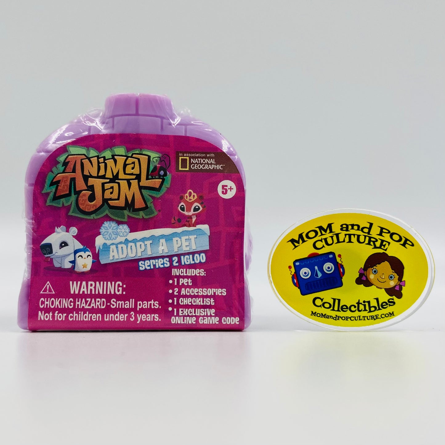 Animal Jam Adopt A Pet Series 2 purple (#1) Igloo boxed 1” micro pet figurine (2017) Jazwares