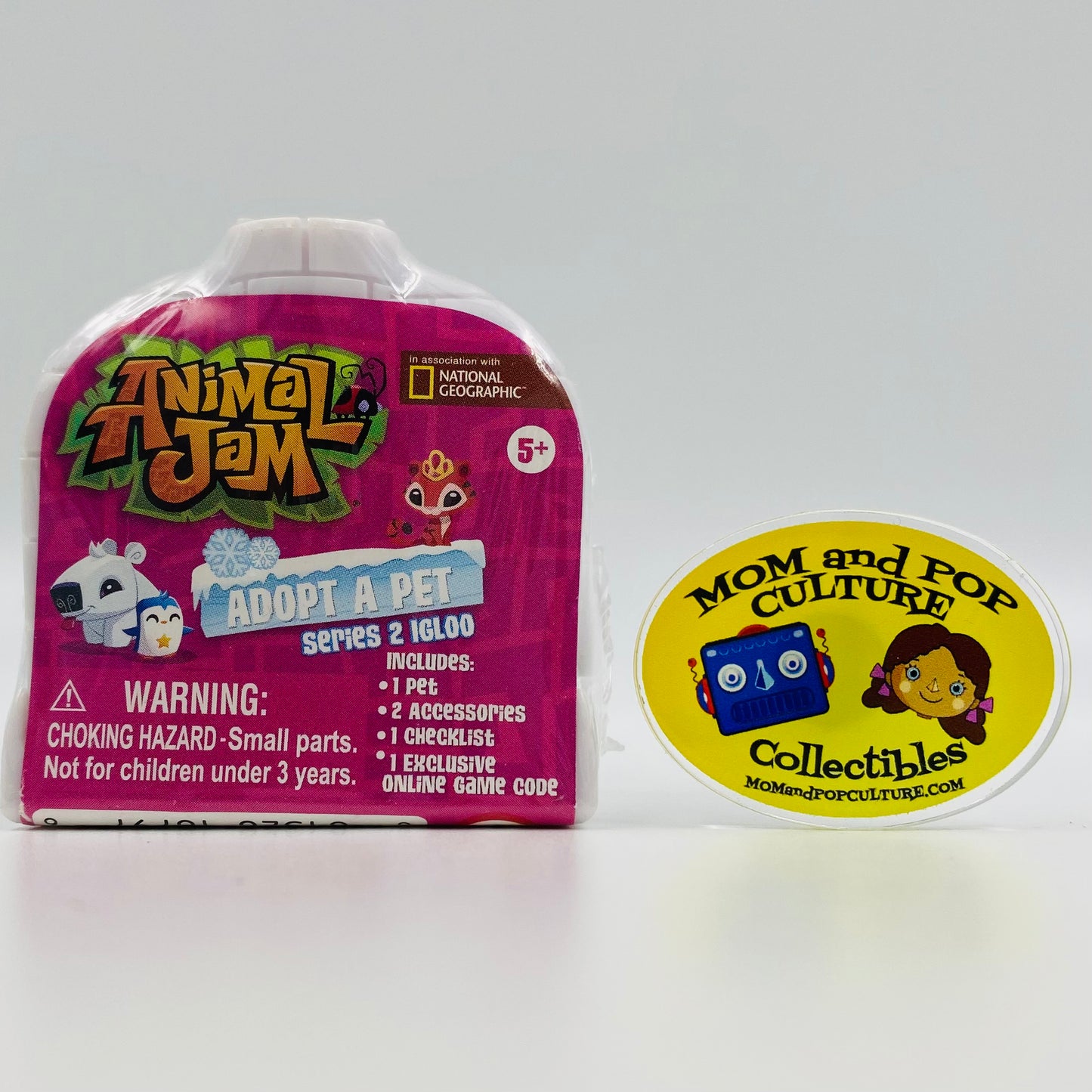 Animal Jam Adopt A Pet Series 2 white (#2) Igloo boxed 1” micro pet figurine (2017) Jazwares