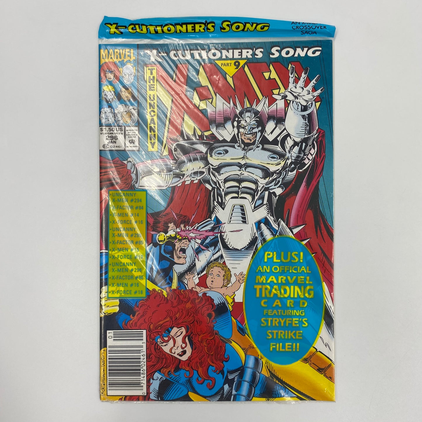 Uncanny X-Men #296 polybagged newsstand edition “X-Cutioner’s Song” (1993) Marvel (FN+)