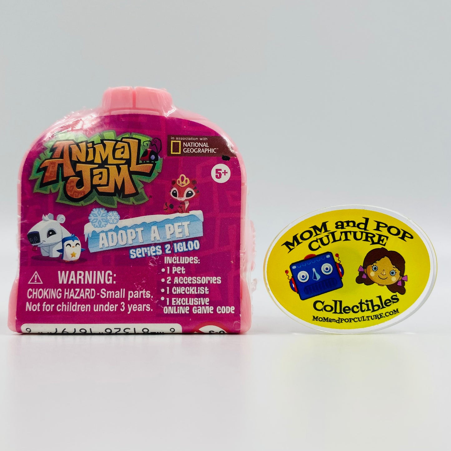 Animal Jam Adopt A Pet Series 2 pink (#2) Igloo boxed 1” micro pet figurine (2017) Jazwares