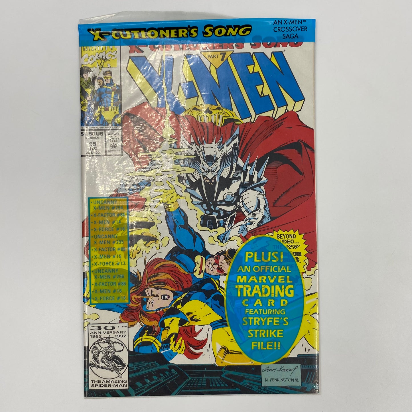 X-Men #15 polybagged “X-Cutioner’s Song” (1992) Marvel (VF-)