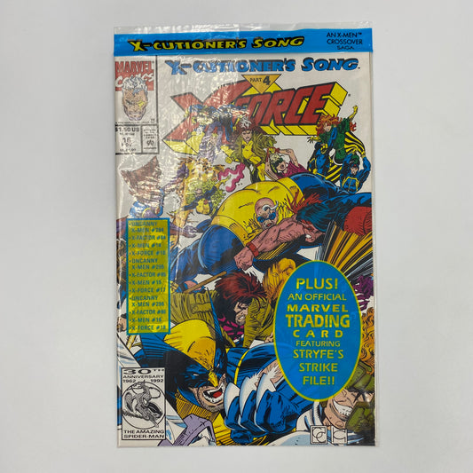 X-Force #16 polybagged “X-Cutioner’s Song” (1992) Marvel (VF)