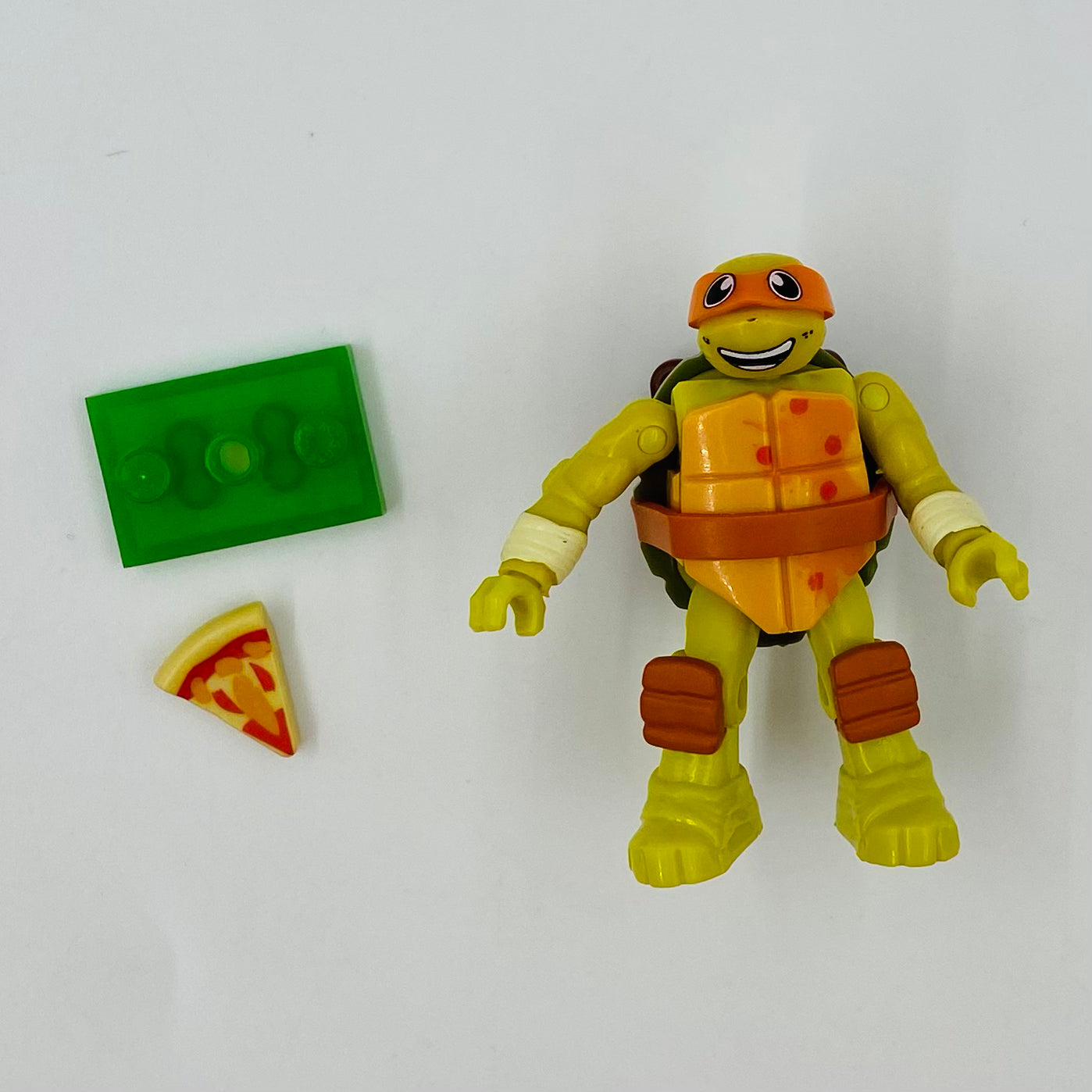 Mega Bloks Teenage Mutant Ninja Turtles series 1 Michelangelo loose 2” micro action figure (2015) Mattel