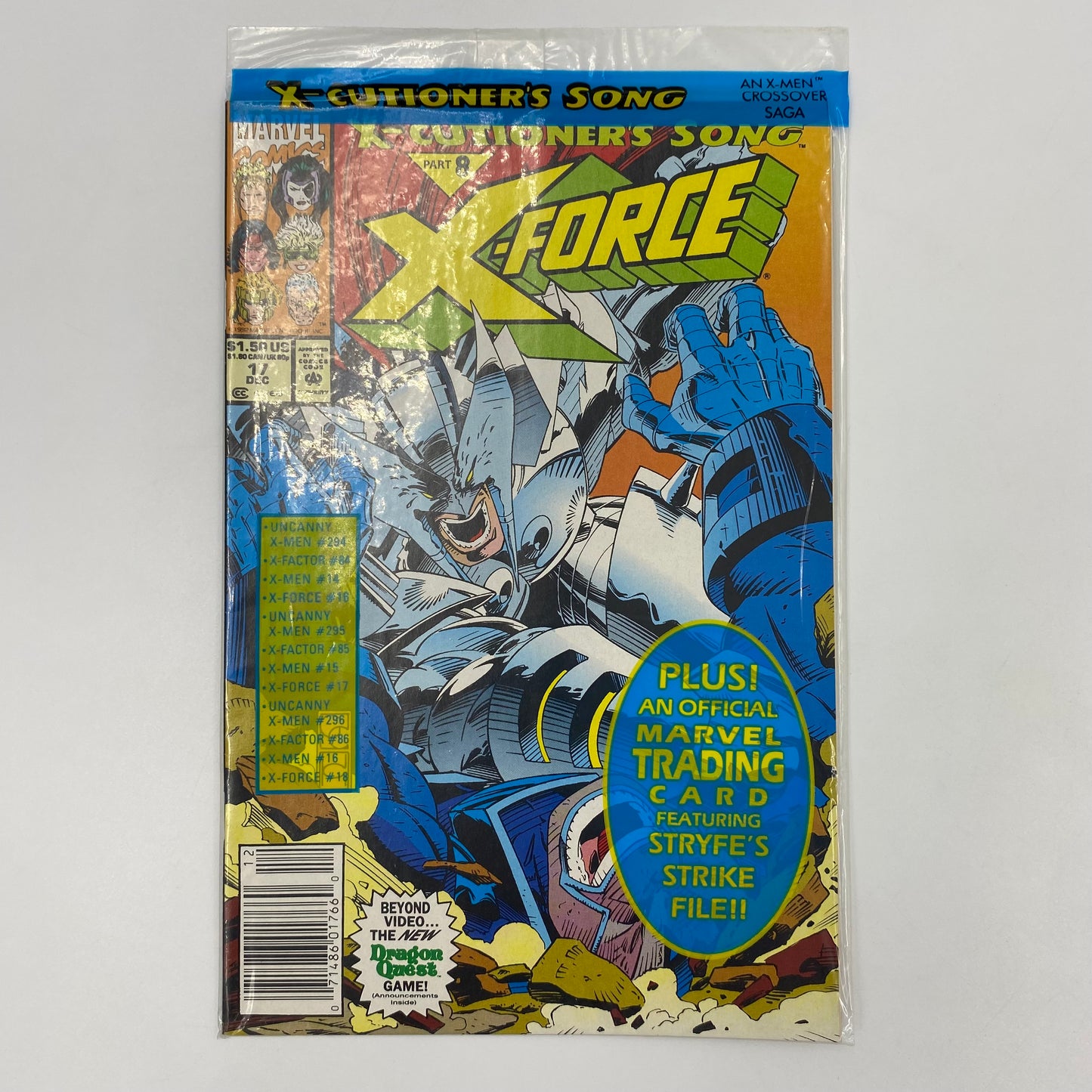 X-Force #17 polybagged newsstand “X-Cutioner’s Song” (1992) Marvel (FN+)