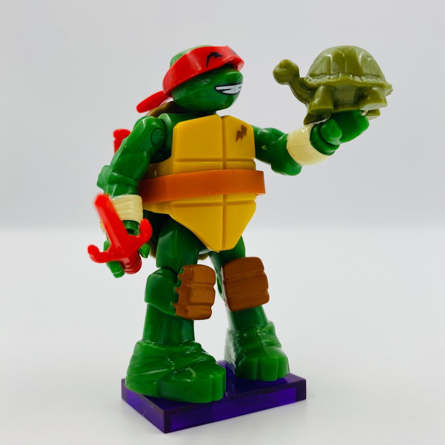 Mega Bloks Teenage Mutant Ninja Turtles series 2 Raphael with Spike loose 2” micro action figure (2015) Mattel