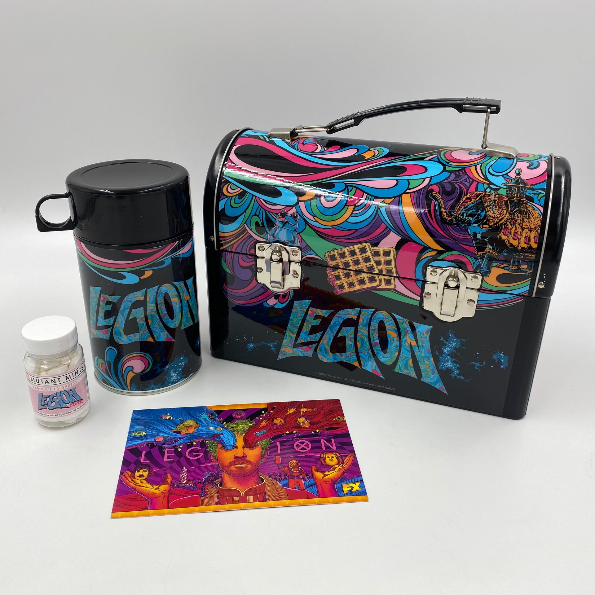 FX’s Legion mail away tin lunch pail & thermos (2019) boxed