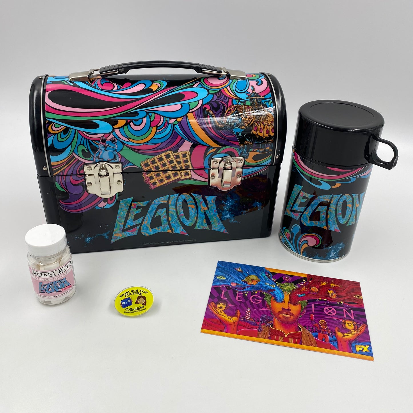 FX’s Legion mail away tin lunch pail & thermos (2019) boxed