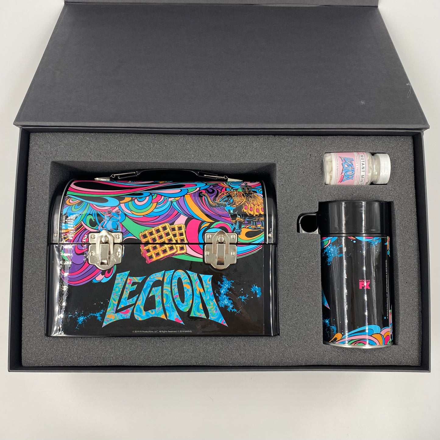FX’s Legion mail away tin lunch pail & thermos (2019) boxed