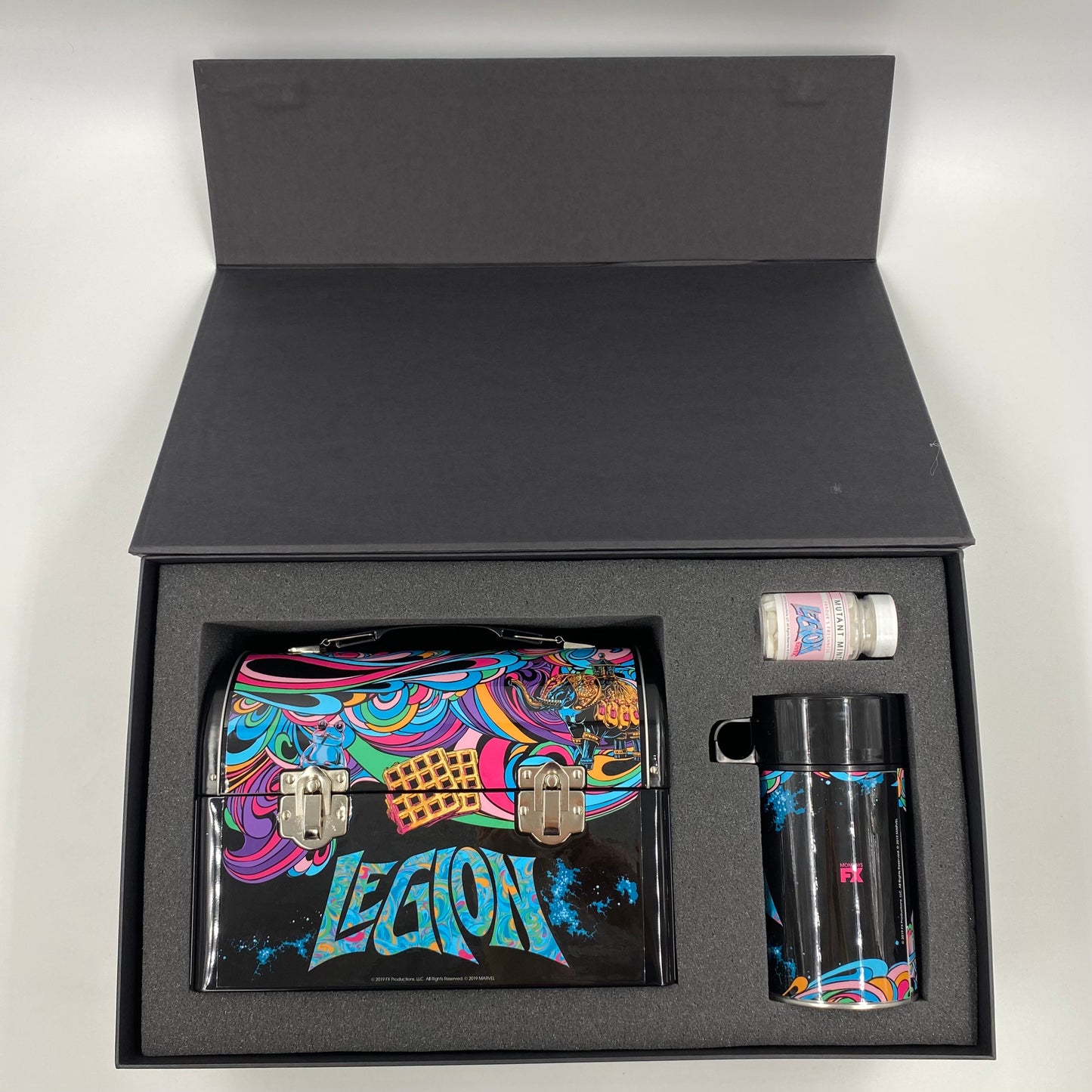 FX’s Legion mail away tin lunch pail & thermos (2019) boxed