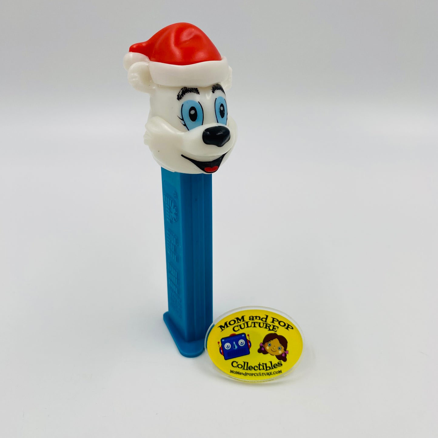 Christmas Winter Polar Bear with Santa hat PEZ dispenser (2002) loose 4.9 Hungary