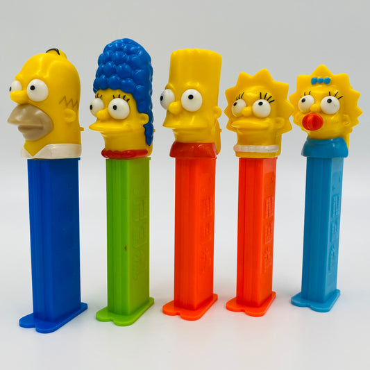 Simpsons complete set of 5 PEZ dispensers (2000) loose