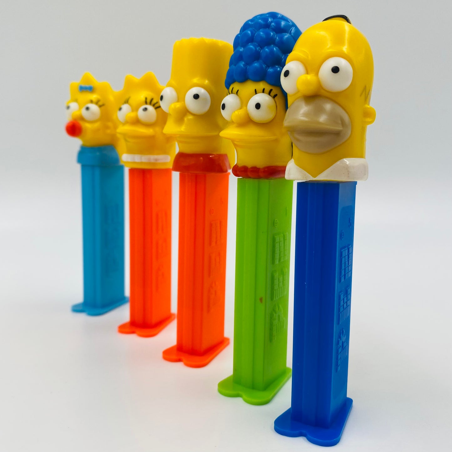 Simpsons complete set of 5 PEZ dispensers (2000) loose