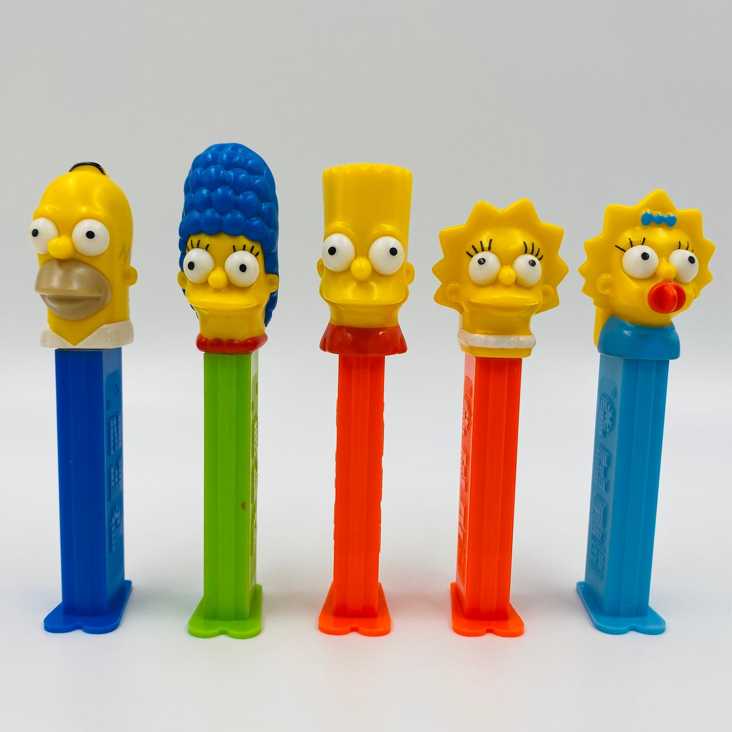 Simpsons complete set of 5 PEZ dispensers (2000) loose