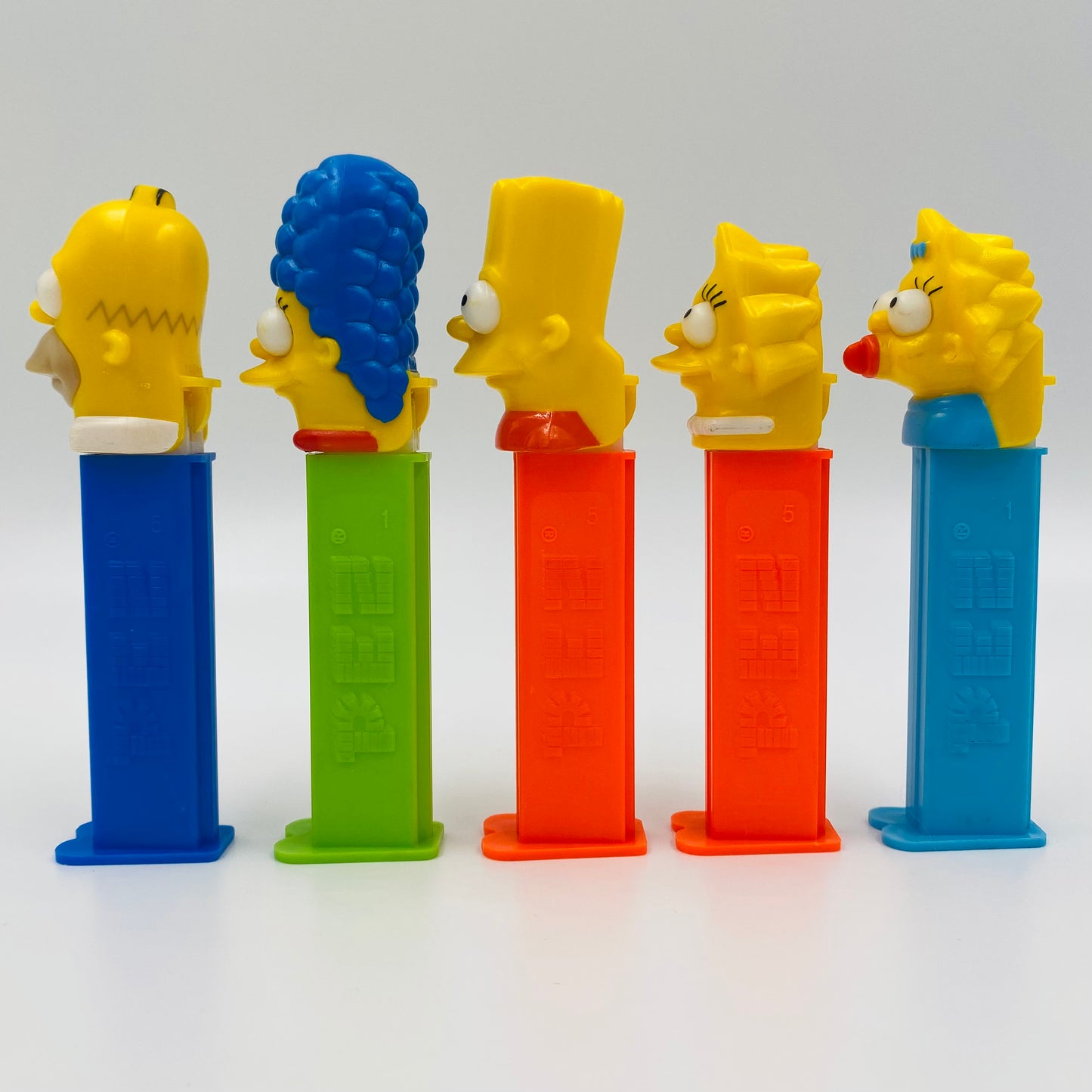 Simpsons complete set of 5 PEZ dispensers (2000) loose