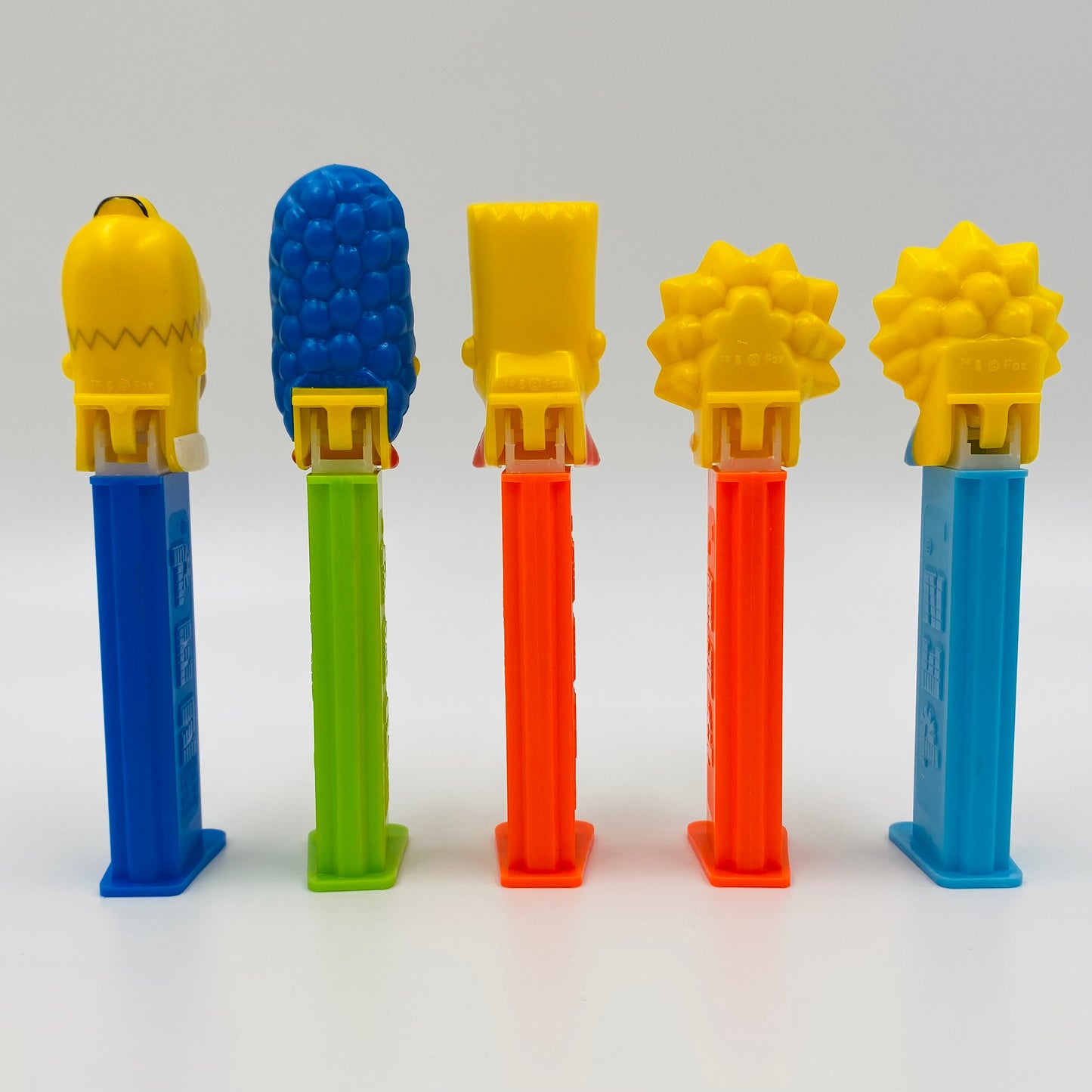 Simpsons complete set of 5 PEZ dispensers (2000) loose