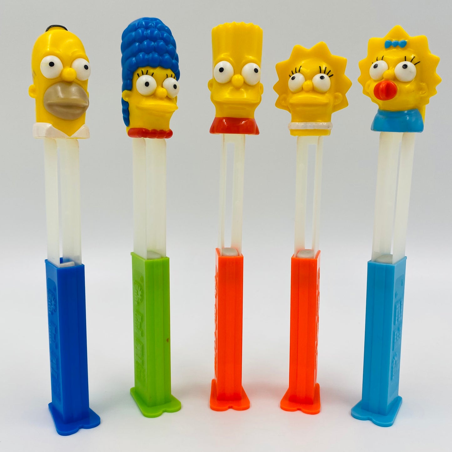 Simpsons complete set of 5 PEZ dispensers (2000) loose
