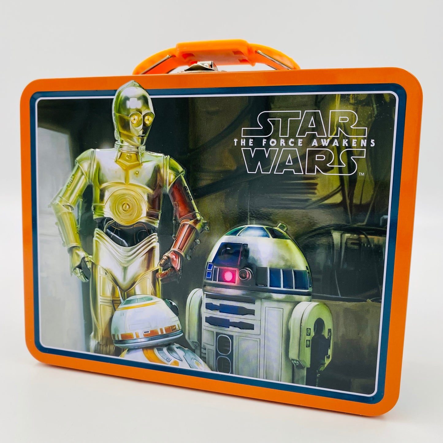 Star Wars Episode VII The Force Awakens droids tin lunch box (2015) Tin Box Co.
