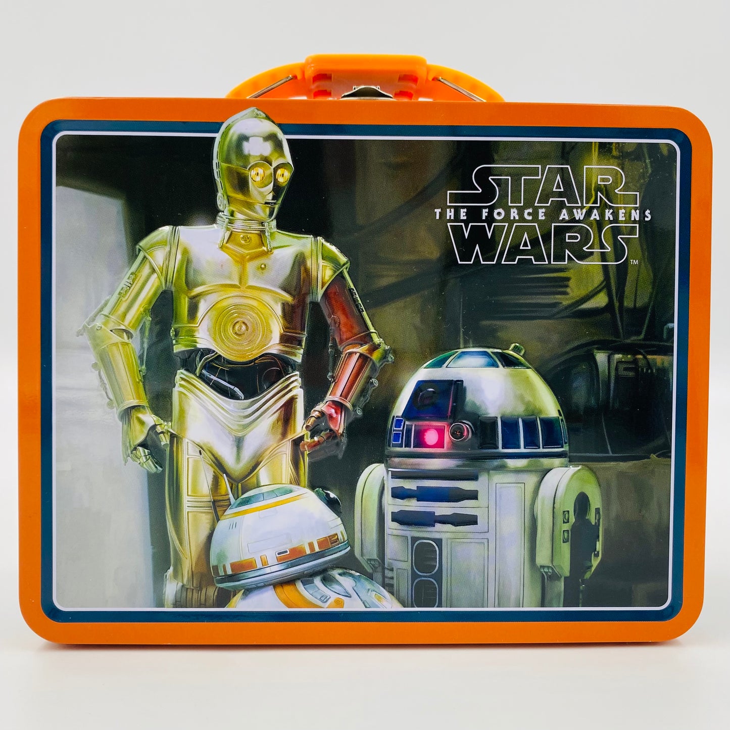 Star Wars Episode VII The Force Awakens droids tin lunch box (2015) Tin Box Co.