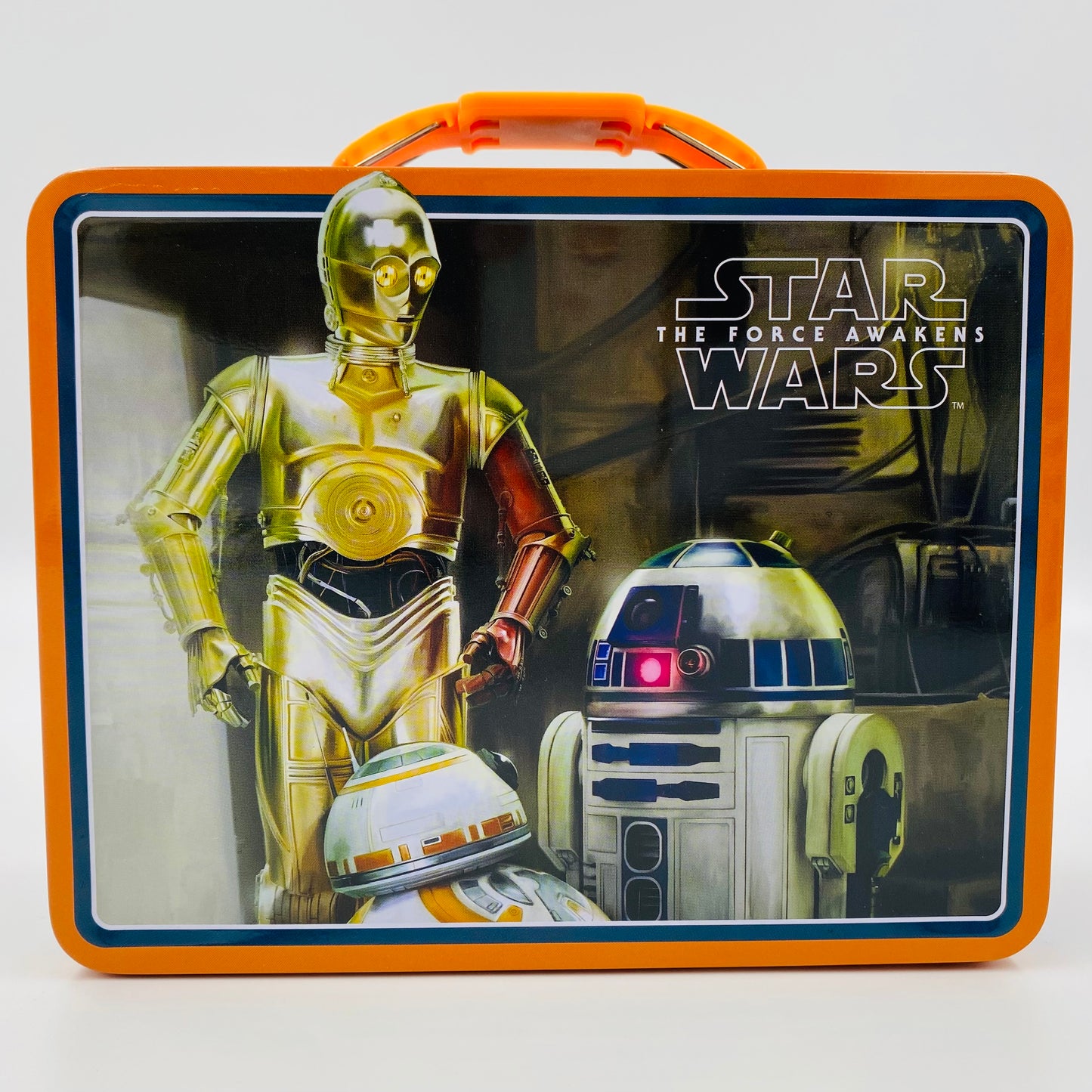 Star Wars Episode VII The Force Awakens droids tin lunch box (2015) Tin Box Co.