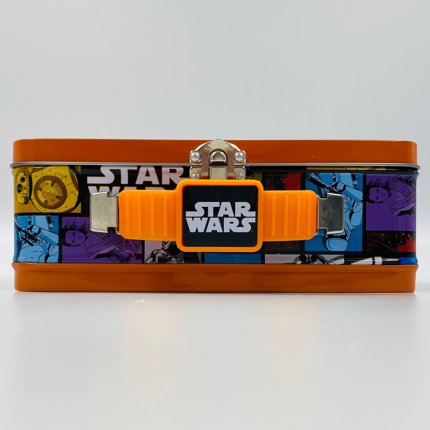 Star Wars Episode VII The Force Awakens droids tin lunch box (2015) Tin Box Co.