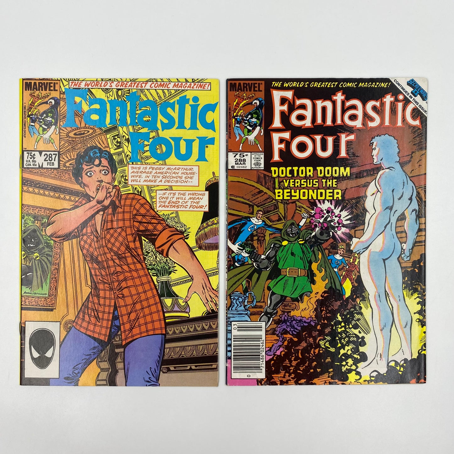 Fantastic Four #287-288 Secret Wars II tie-in (1985) Marvel (FN, VG)
