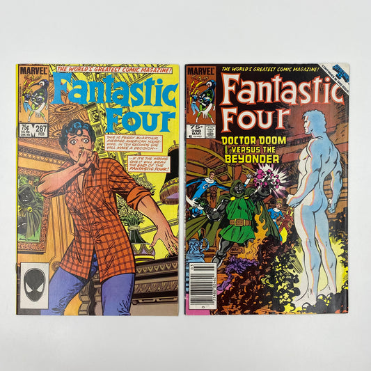 Fantastic Four #287-288 Secret Wars II tie-in (1985) Marvel (FN, VG)