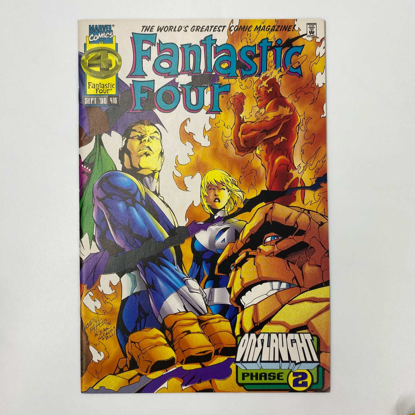 Fantastic Four #416 Onslaught tie-in (1996) Marvel (VG+)