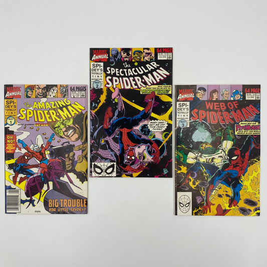 Spider-Man Spidey’s Totally Tiny Adventure: Amazing Spider-Man annual #24, Spectacular Spider-Man annual #10, Web of Spider-Man annual #6 (1990) Marvel