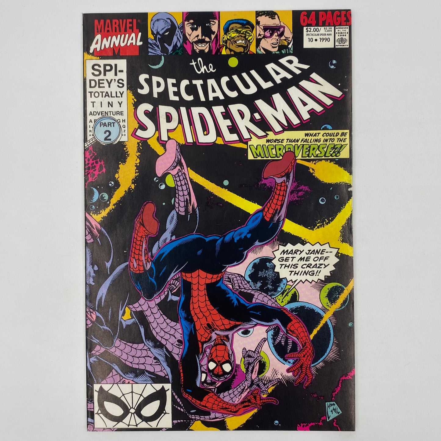 Spider-Man Spidey’s Totally Tiny Adventure: Amazing Spider-Man annual #24, Spectacular Spider-Man annual #10, Web of Spider-Man annual #6 (1990) Marvel