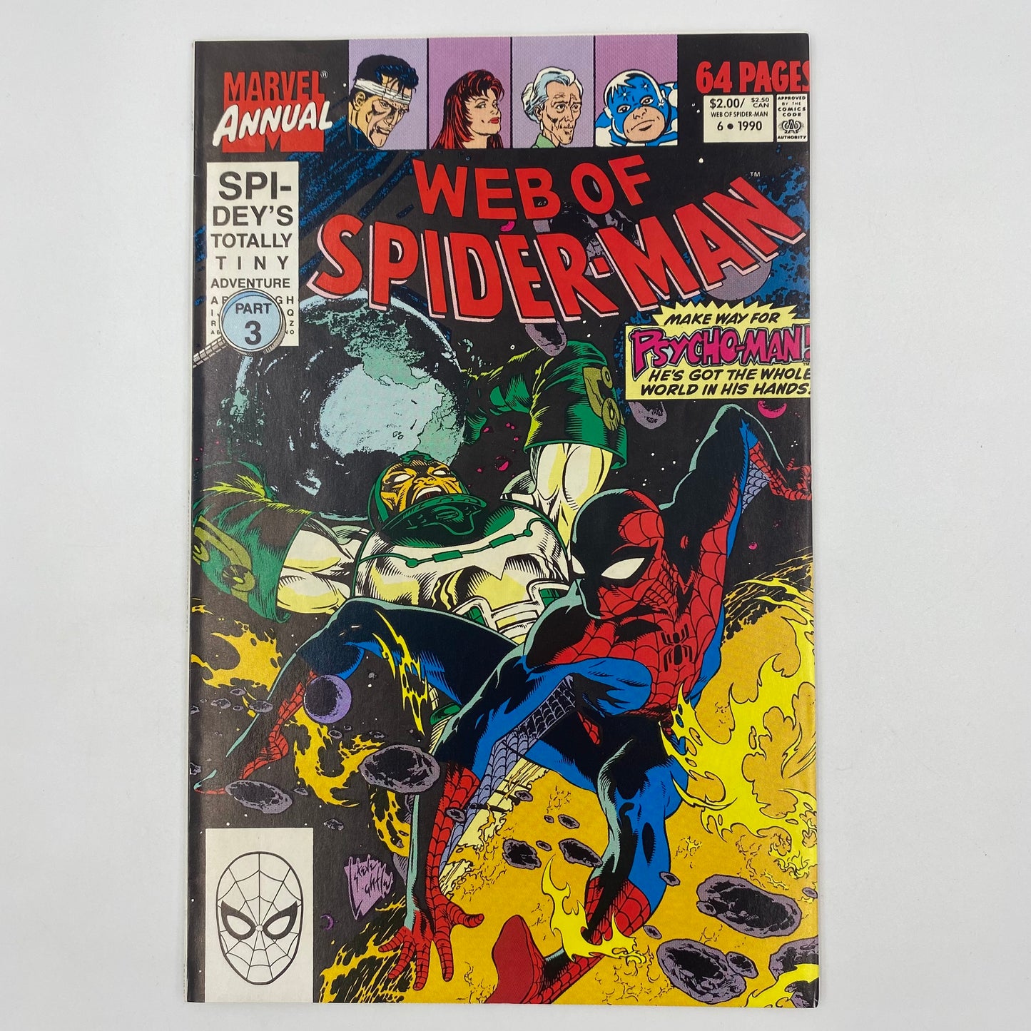 Spider-Man Spidey’s Totally Tiny Adventure: Amazing Spider-Man annual #24, Spectacular Spider-Man annual #10, Web of Spider-Man annual #6 (1990) Marvel