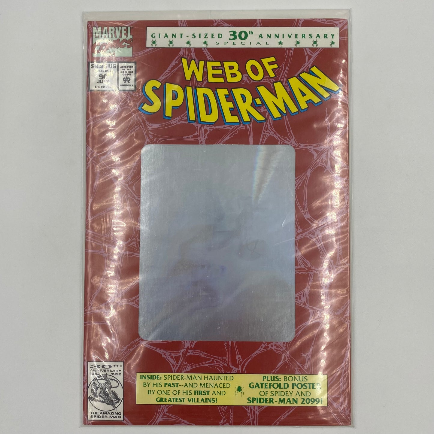 Web of Spider-Man #90 bagged direct edition "Sleight of Mind!” (1992) Marvel (VF)