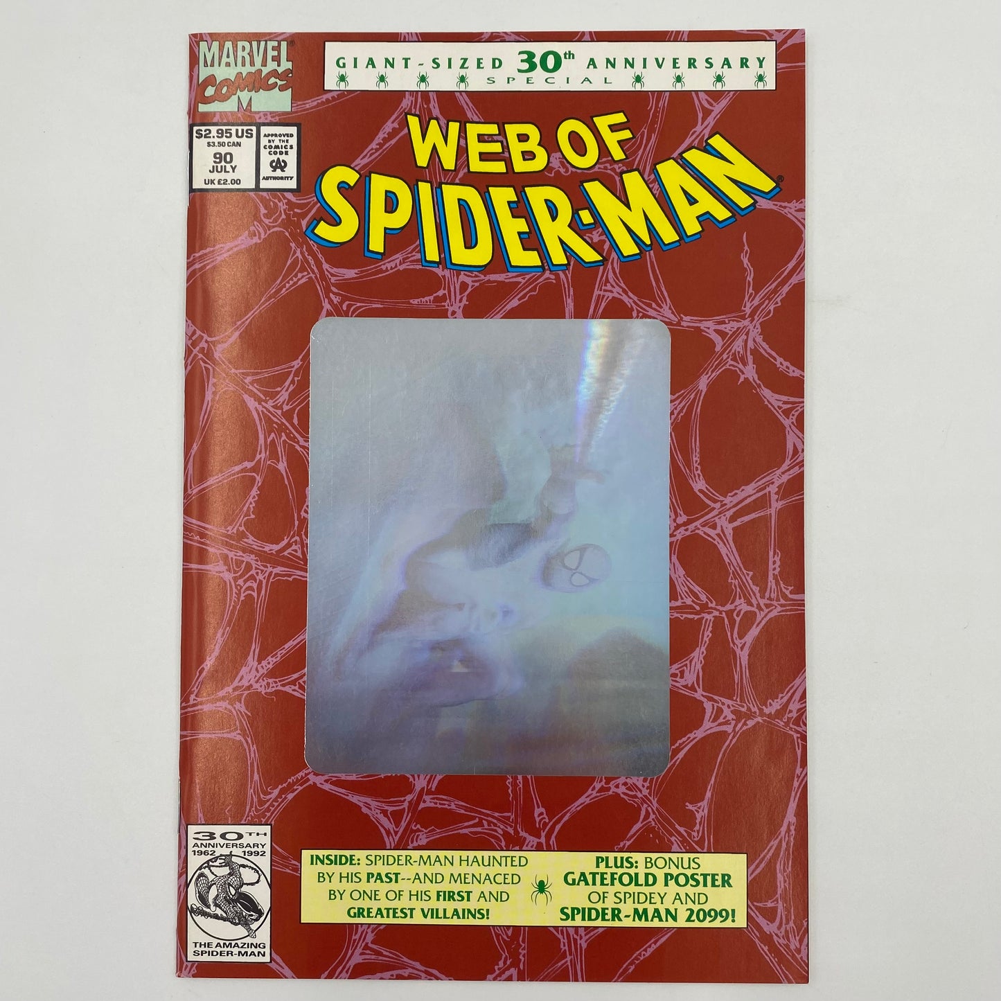 Web of Spider-Man #90 unbagged direct edition "Sleight of Mind!” direct edition (1992) Marvel (FN)