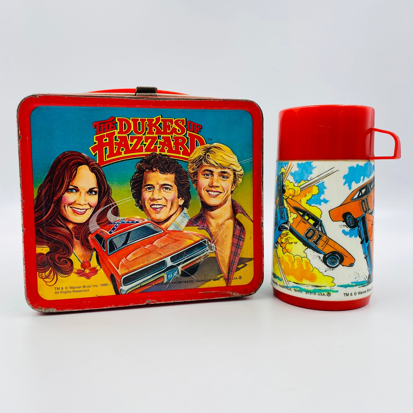 The Dukes of Hazzard tin lunch box with thermos (1980) Aladdin