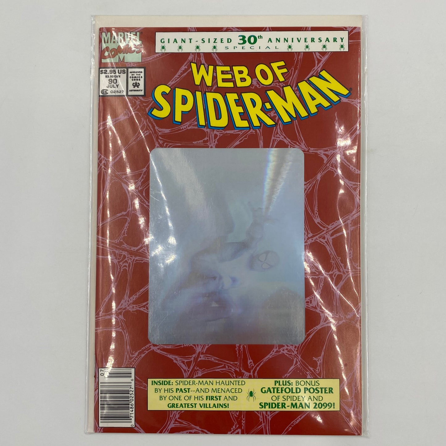 Web of Spider-Man #90 unbagged newsstand edition "Sleight of Mind!” (1992) Marvel (FN)