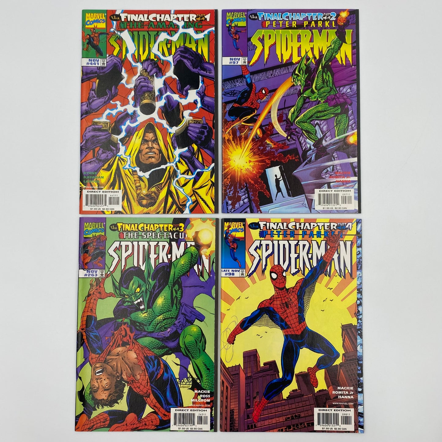 Spider-Man The Final Chapter: Amazing Spider-Man #441, Peter Parker Spider-Man #97-98, Spectacular Spider-Man #263 (1998) Marvel