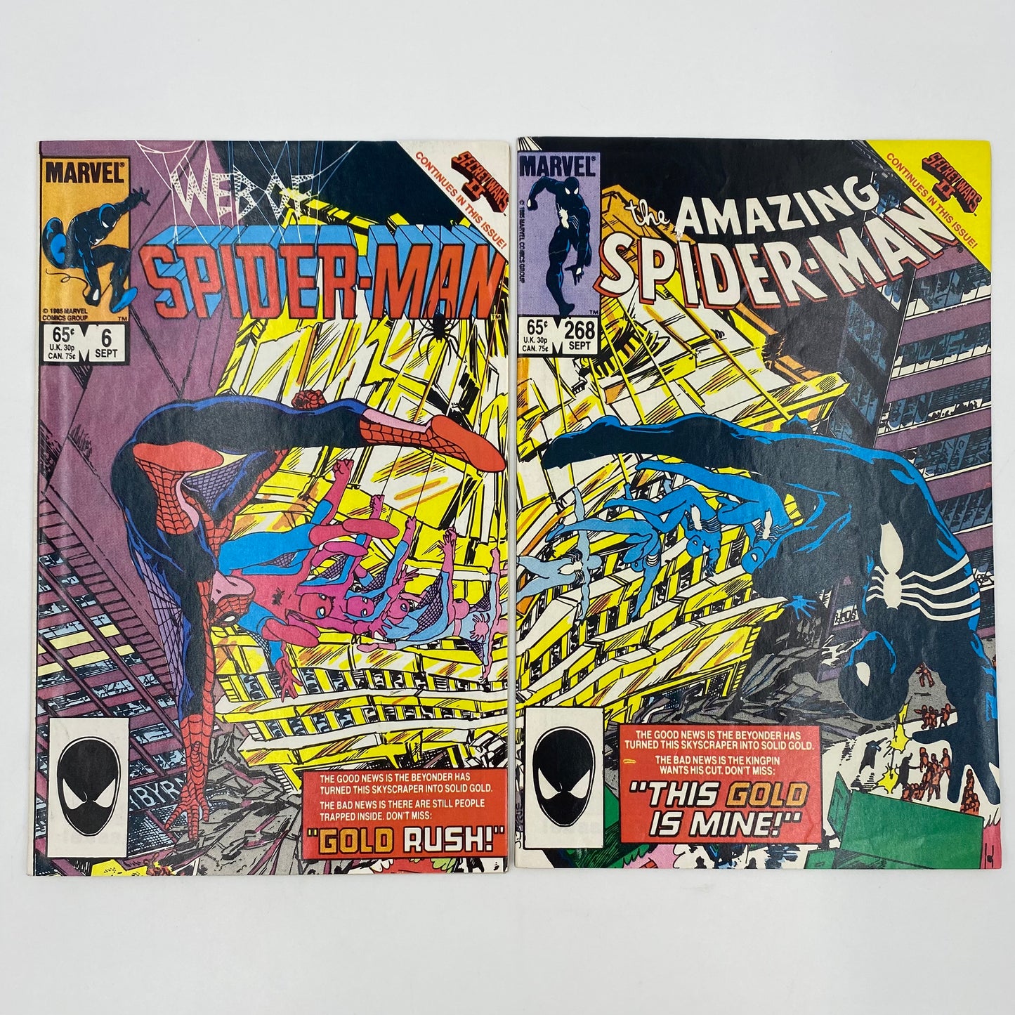 Spider-Man Secret Wars II: Web of Spider-Man #6 & Amazing Spider-Man #268 (1985) Marvel