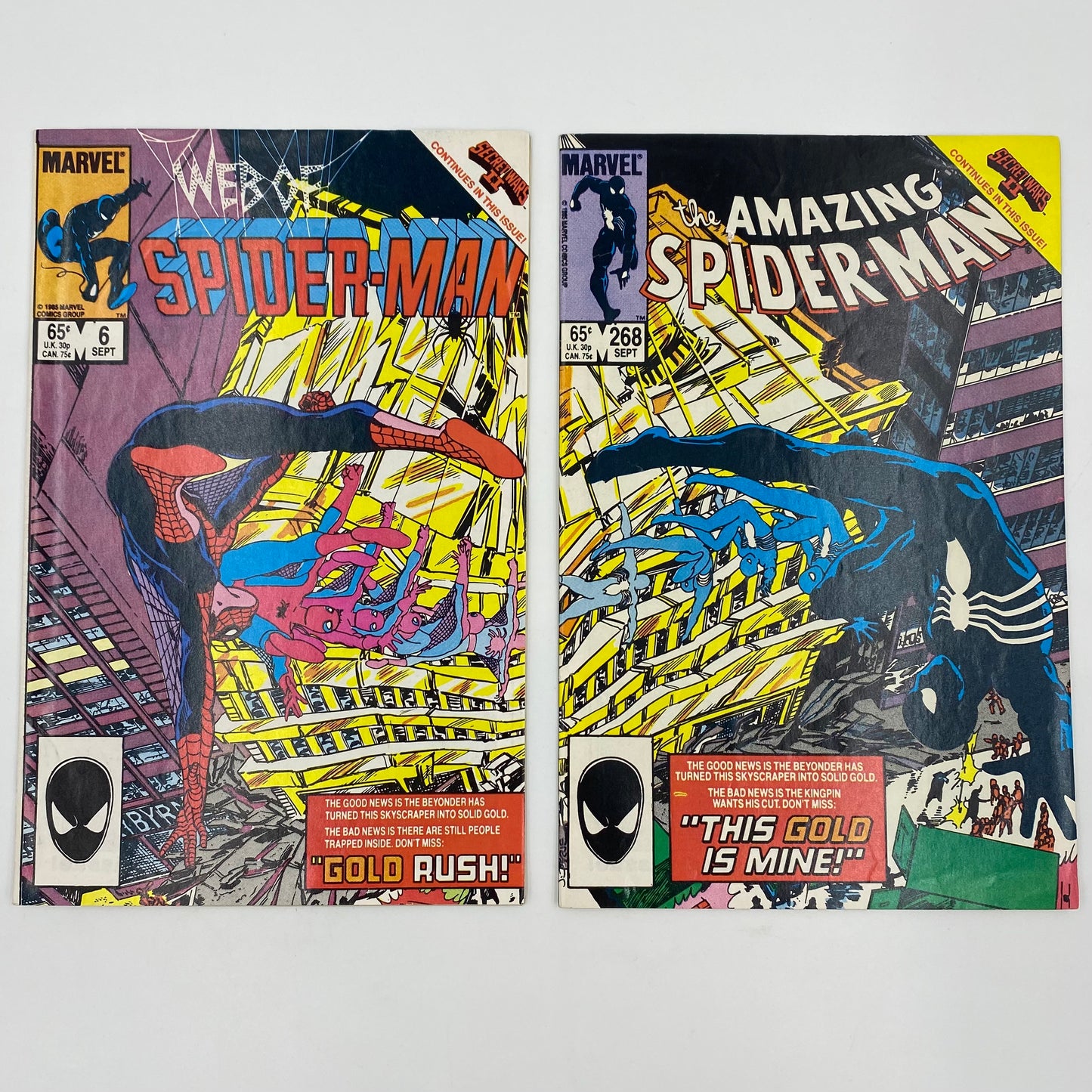 Spider-Man Secret Wars II: Web of Spider-Man #6 & Amazing Spider-Man #268 (1985) Marvel