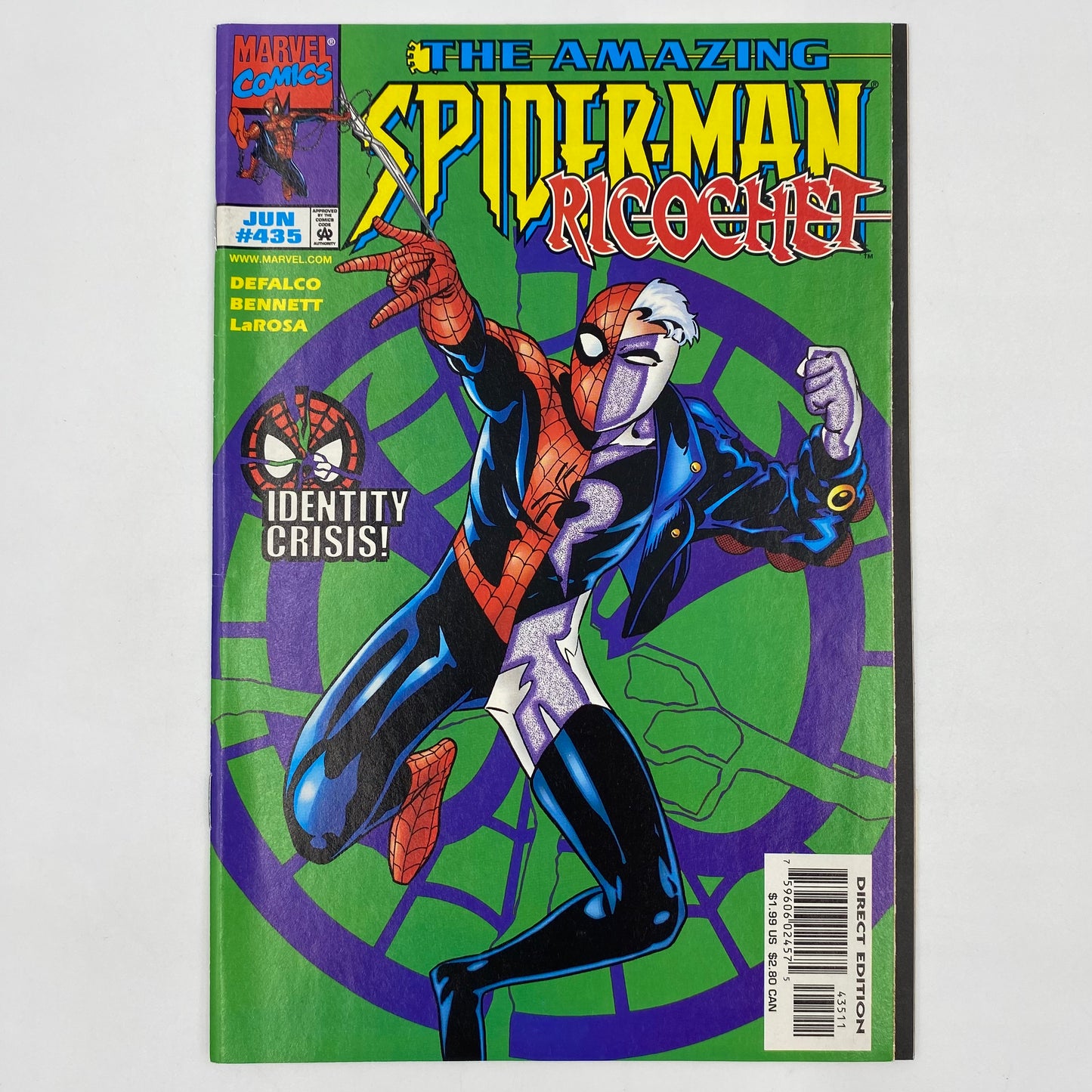 Spider-Man Identity Crisis: Amazing Spider-Man #433-435, Sensational Spider-Man #26-28, Peter Parker Spider-Man #90-92, Spectacular Spider-Man 256-258 (1998) Marvel