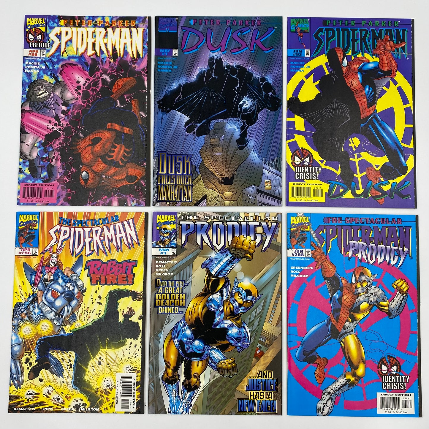 Spider-Man Identity Crisis: Amazing Spider-Man #433-435, Sensational Spider-Man #26-28, Peter Parker Spider-Man #90-92, Spectacular Spider-Man 256-258 (1998) Marvel