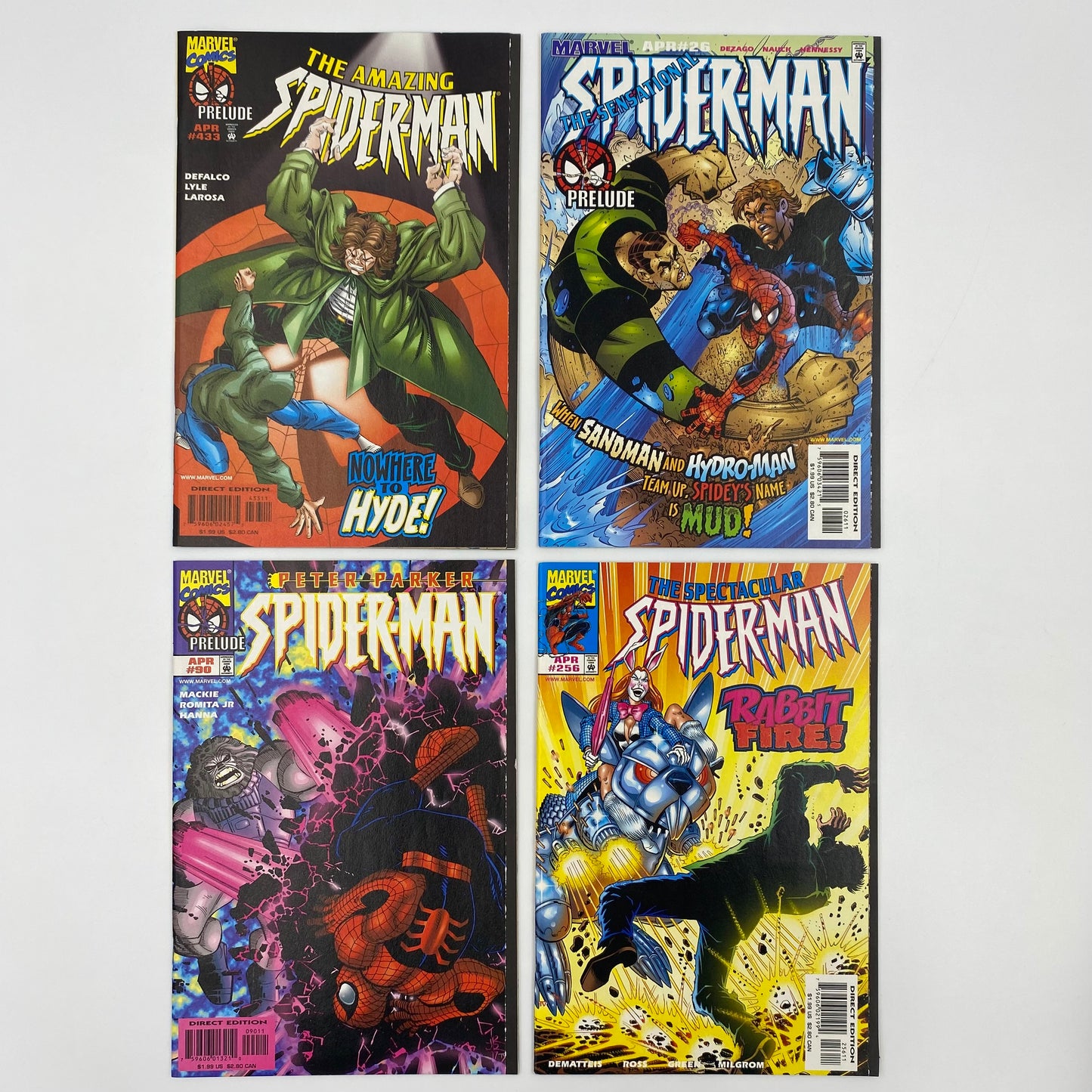 Spider-Man Identity Crisis: Amazing Spider-Man #433-435, Sensational Spider-Man #26-28, Peter Parker Spider-Man #90-92, Spectacular Spider-Man 256-258 (1998) Marvel