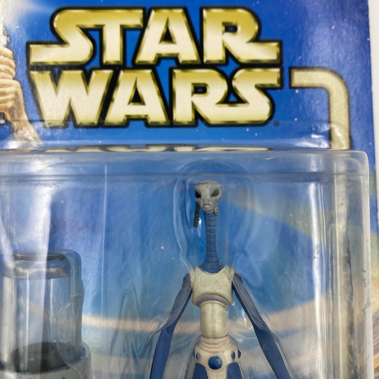 Star Wars Taun We (Kamino Cloner) carded 3.75” action figure (2002) Hasbro