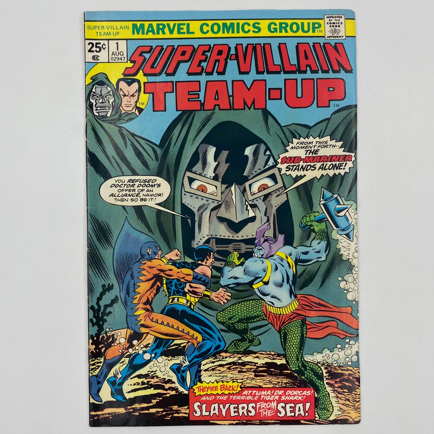 Super-Villain Team-Up #1 "Slayers from the Sea!” (1975) Marvel