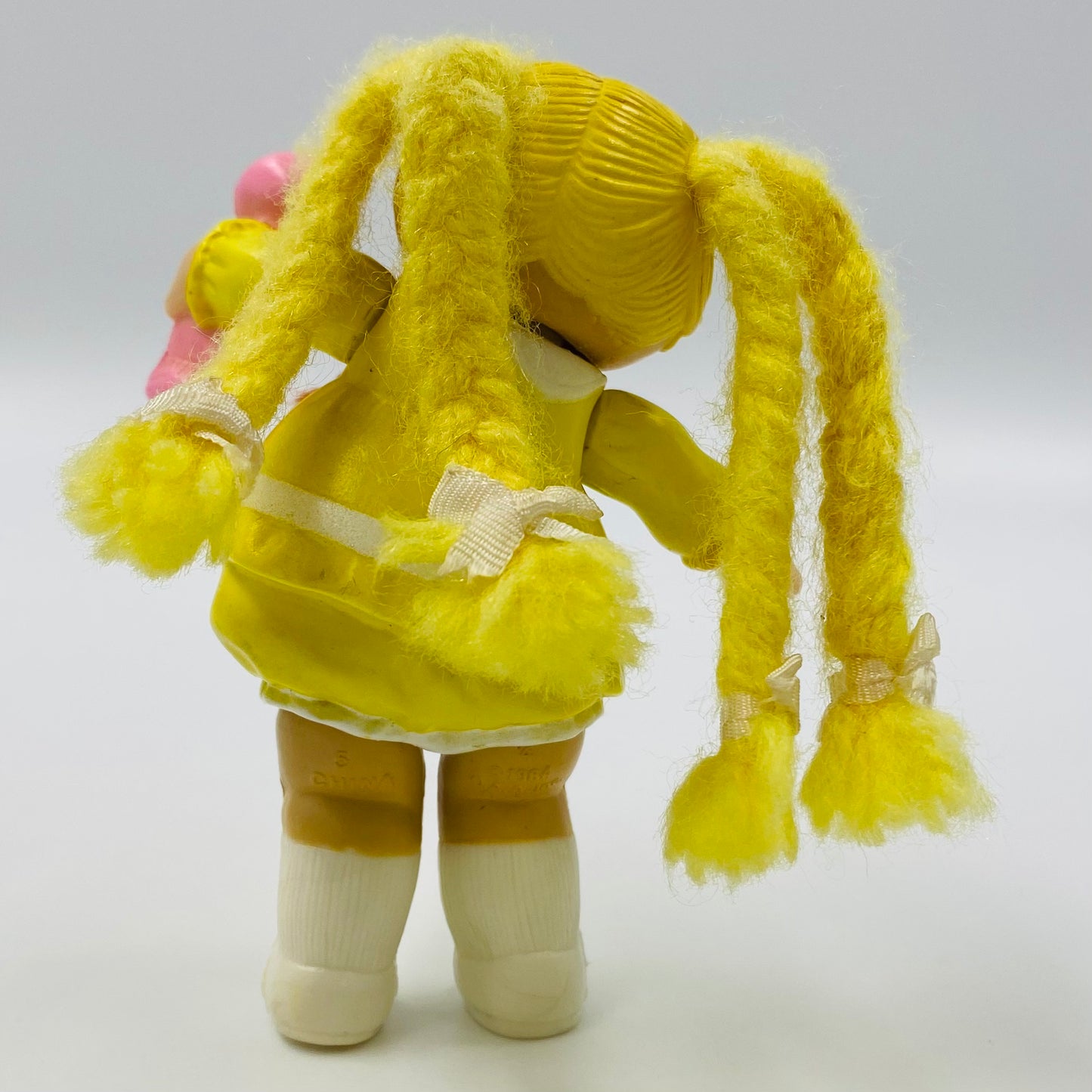 Cabbage Patch Kids yellow outfit/pink doll loose 3.5” poseable figure (1984) Panosh Place