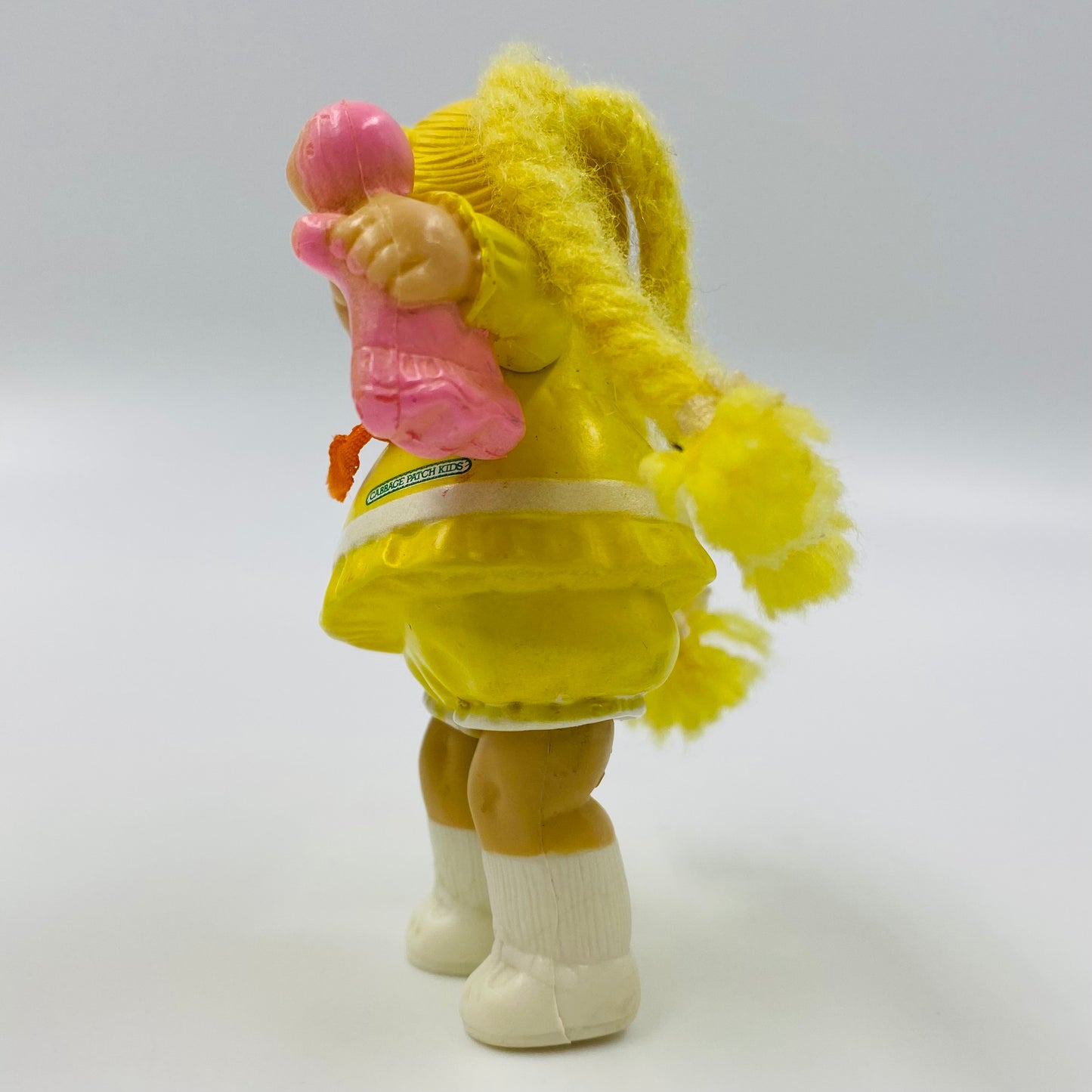 Cabbage Patch Kids yellow outfit/pink doll loose 3.5” poseable figure (1984) Panosh Place