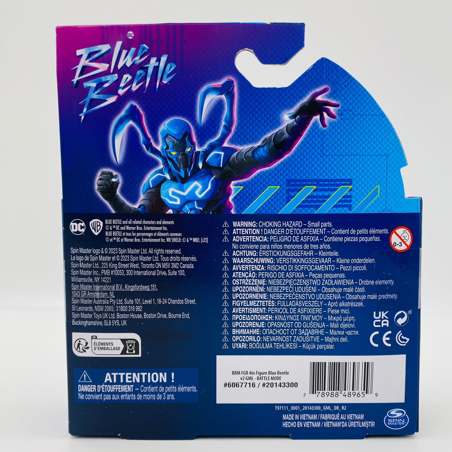 Blue Beetle Battle Mode Blue Beetle carded 4” action figure (2023) Spin Master