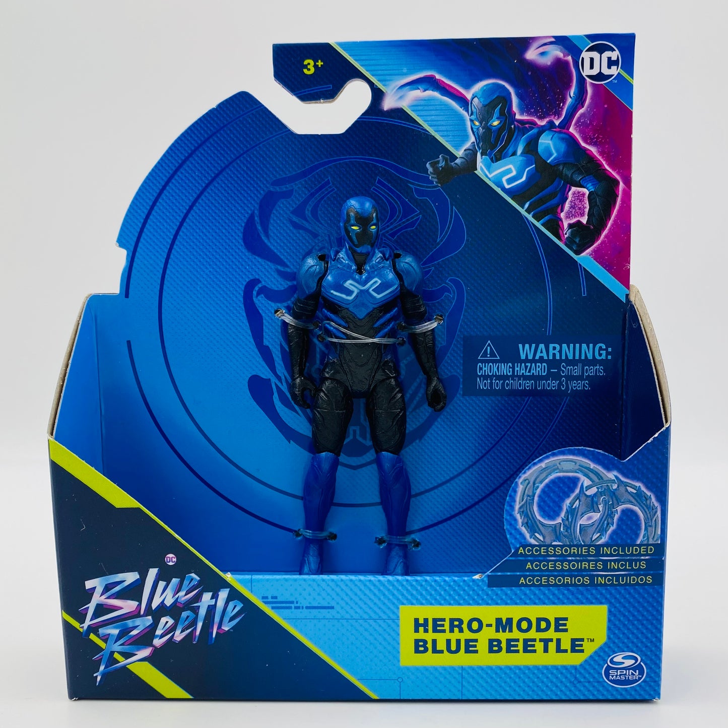 Blue Beetle Hero Mode Blue Beetle carded 4” action figure (2023) Spin Master