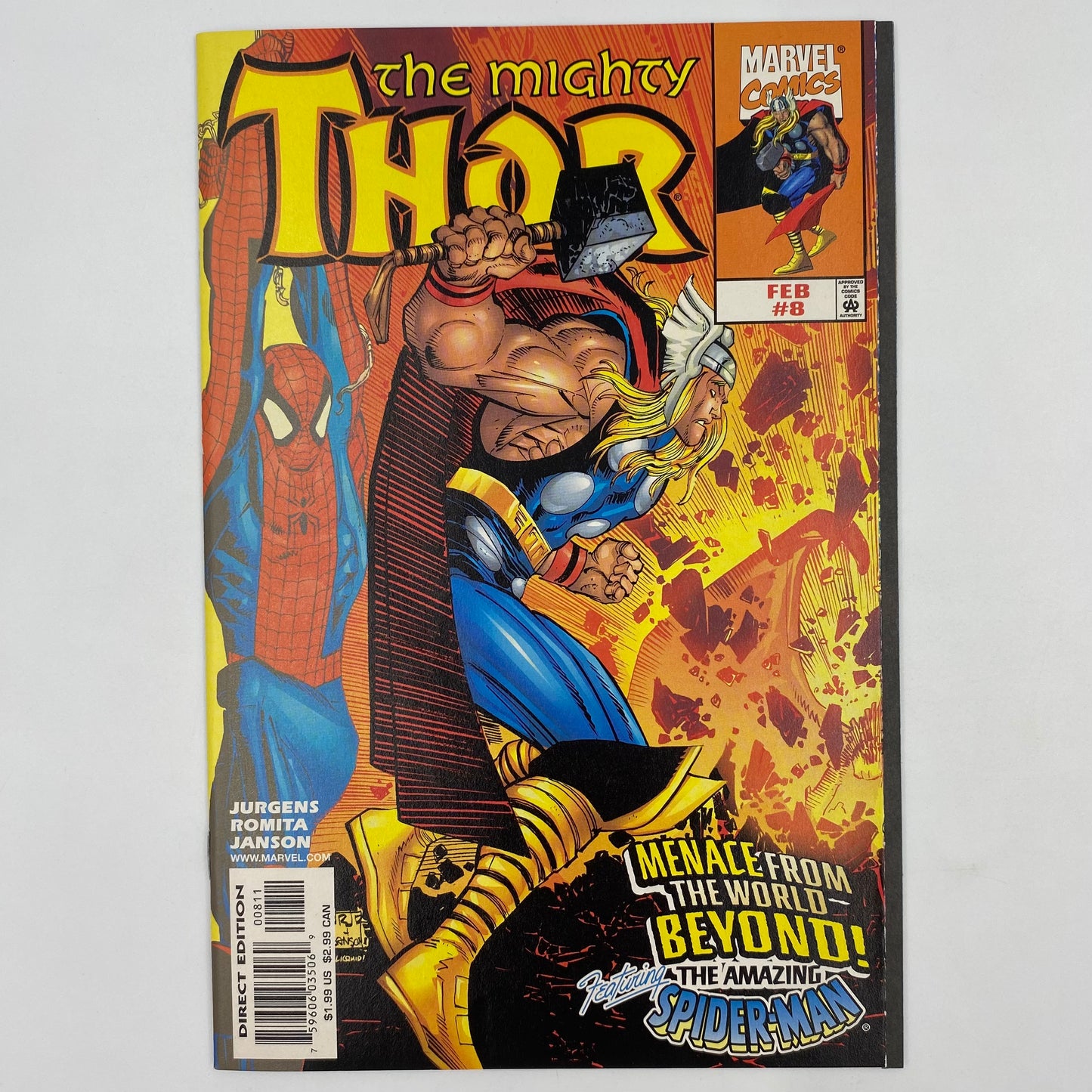 A Mighty Marvel Team-Up Featuring Spider-Man & Thor “Menace From The World Beyond!” Thor #8 (1999) & Peter Parker Spider-Man #2 "Plaything of the Gods,” (1999) Marvel