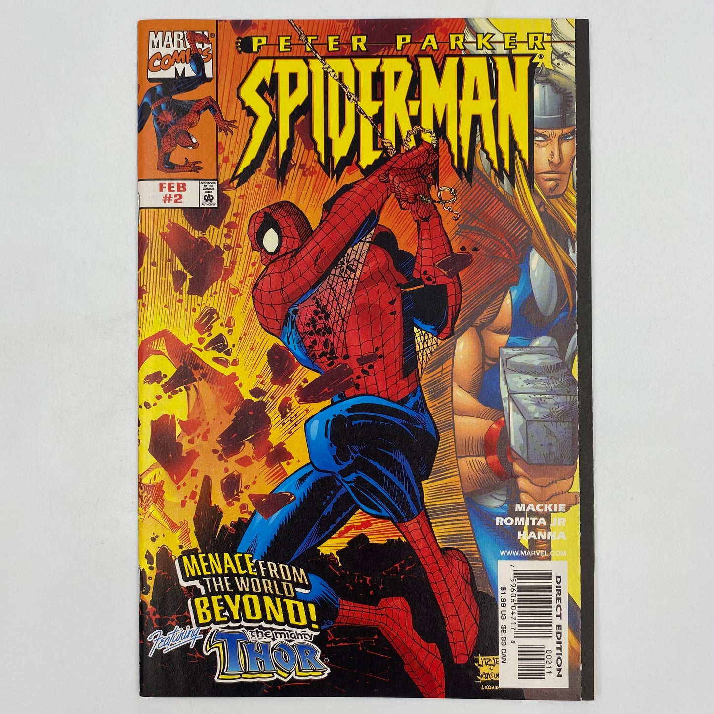 A Mighty Marvel Team-Up Featuring Spider-Man & Thor “Menace From The World Beyond!” Thor #8 (1999) & Peter Parker Spider-Man #2 "Plaything of the Gods,” (1999) Marvel