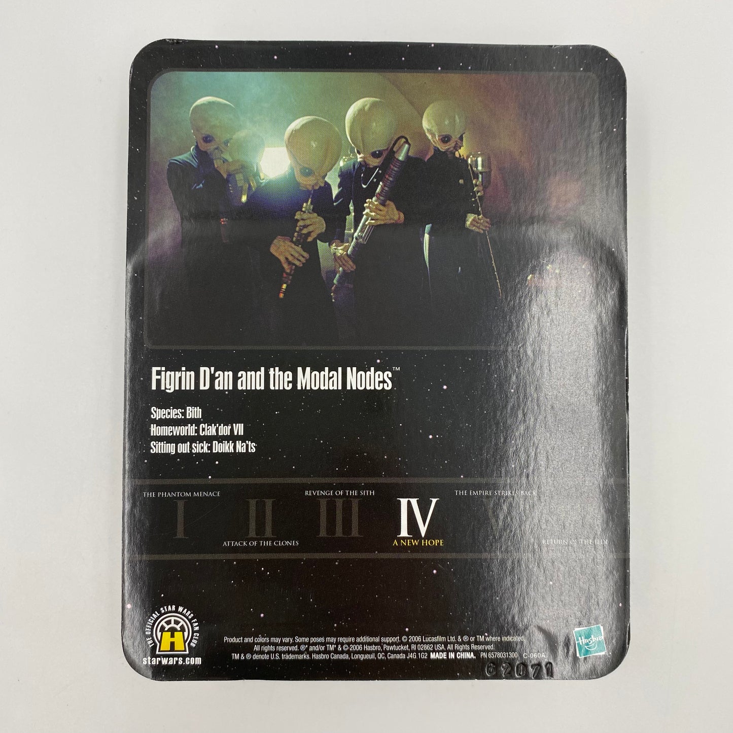 Star Wars A New Hope Episode IV Commemorative Tin Collection The Model Nodes carded 3.75” action figures in tin box (2006) Hasbro